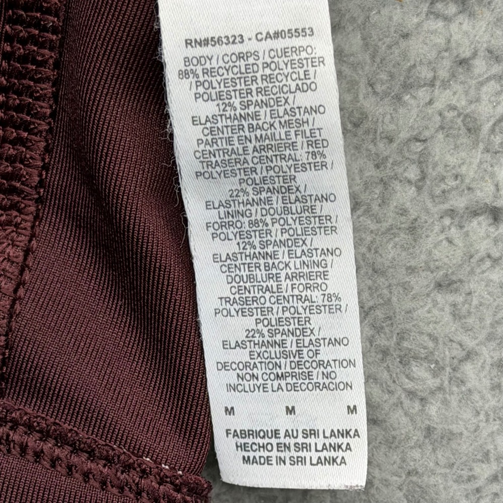 Nike 924813-652 Womens Medium Burgundy Just Do It Racerback Sports Bra - Picture 5 of 7